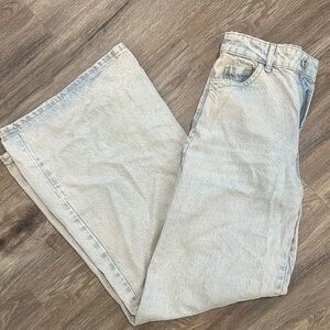 Zara Light Wash Flare Jeans